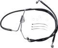 DRAG SPECIALTIES Brake Line - Front - Black - +2" 620085-2BLK