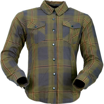 Z1R Women's Ashwood Flannel - Olive - Small 3041-0685