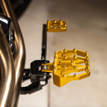 THRASHIN SUPPLY CO. Mini Aggressor Floorboards - Gold - Rear TSC-2031-5-D