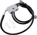 DRAG SPECIALTIES Brake Line - Front - +8" - Black - XL 614745-8BLK