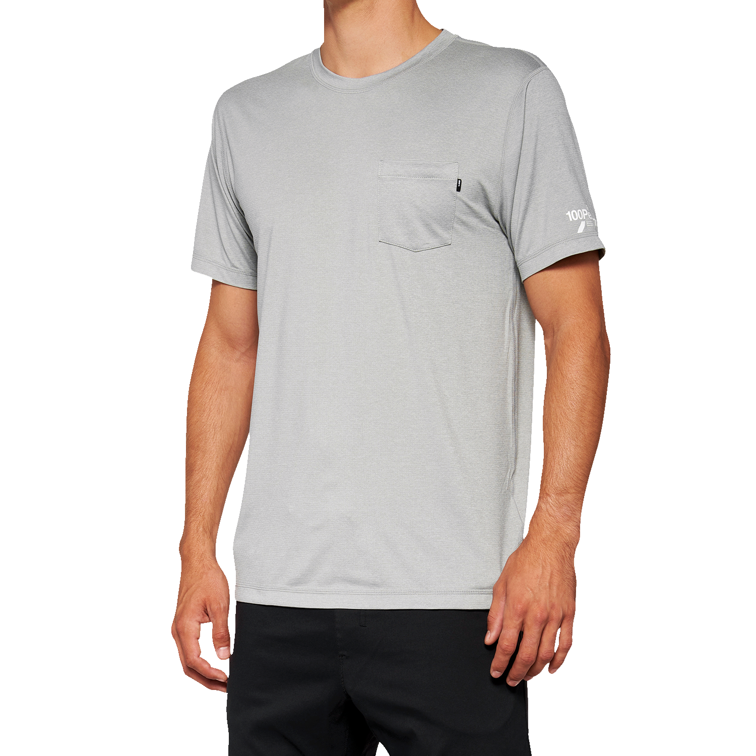 100% Mission Athletic T-Shirt - Gray - Large 20014-00007