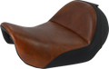 SADDLEMEN Seat - Renegade Lariat Solo - Smooth - Brown - Dyna 806-04-0041B