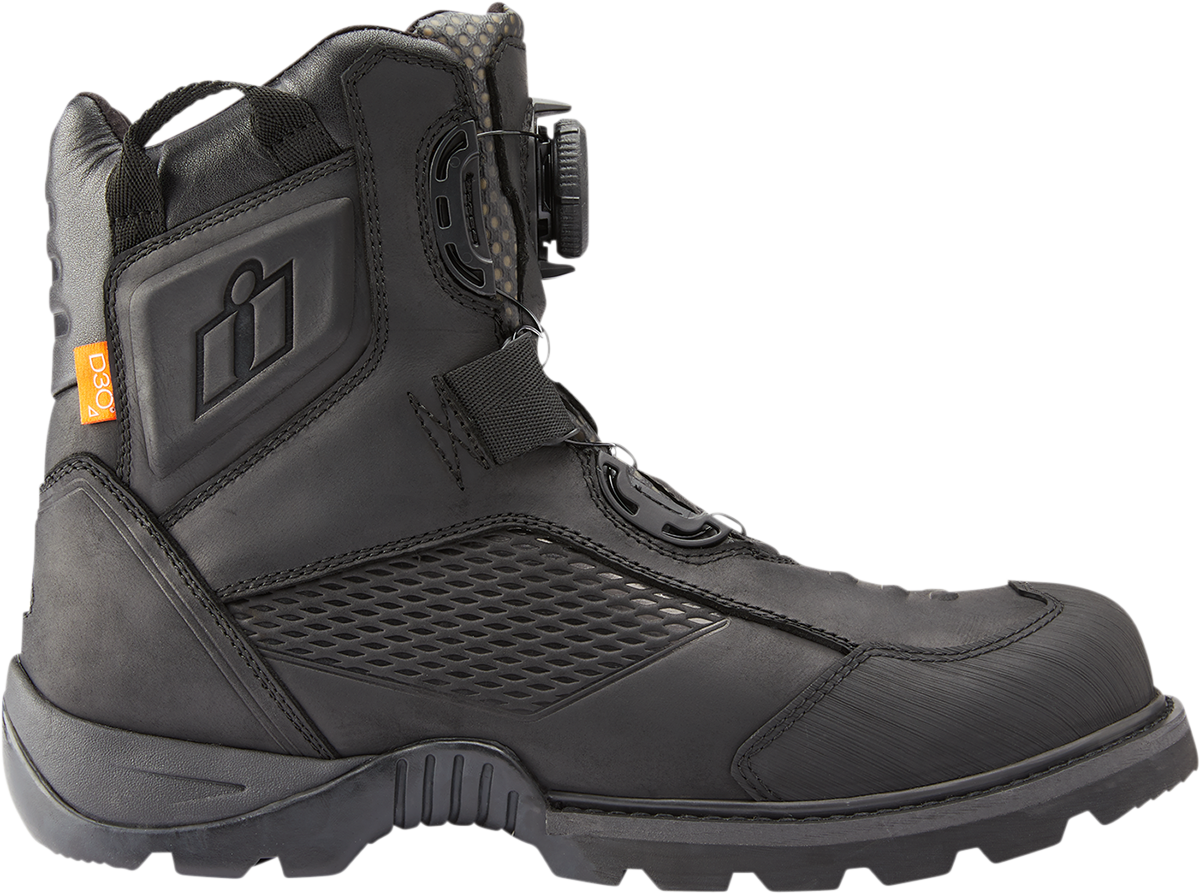 ICON Stormhawk Boots - Black - Size 8.5 3403-1151