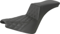 SADDLEMEN Step-Up Seat - Front Lattice Stitch - Black 818-30-192