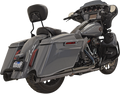BASSANI XHAUST DNT Straight Can Mufflers for M8 CVO - Chrome/Black 1F73DNT5