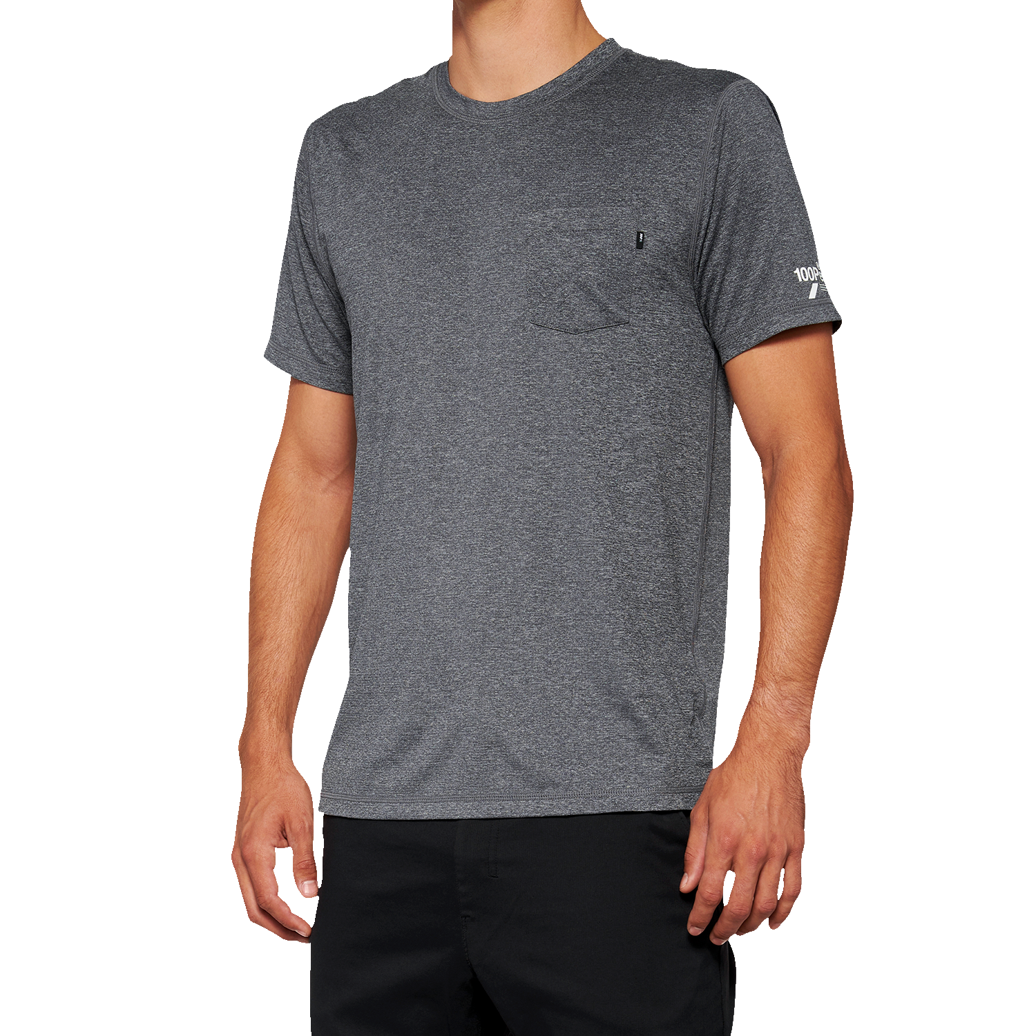 100% Mission Athletic T-Shirt - Charcoal - Medium 20014-00011