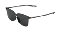 100% Legere Sunglasses - Square - Polished Black - Smoke 60020-00000