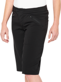 100% Women's Ridecamp Shorts - Black - Large 40037-00002