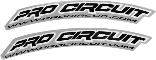 PRO CIRCUIT Front Fender Decal - .Com - Black DC0005