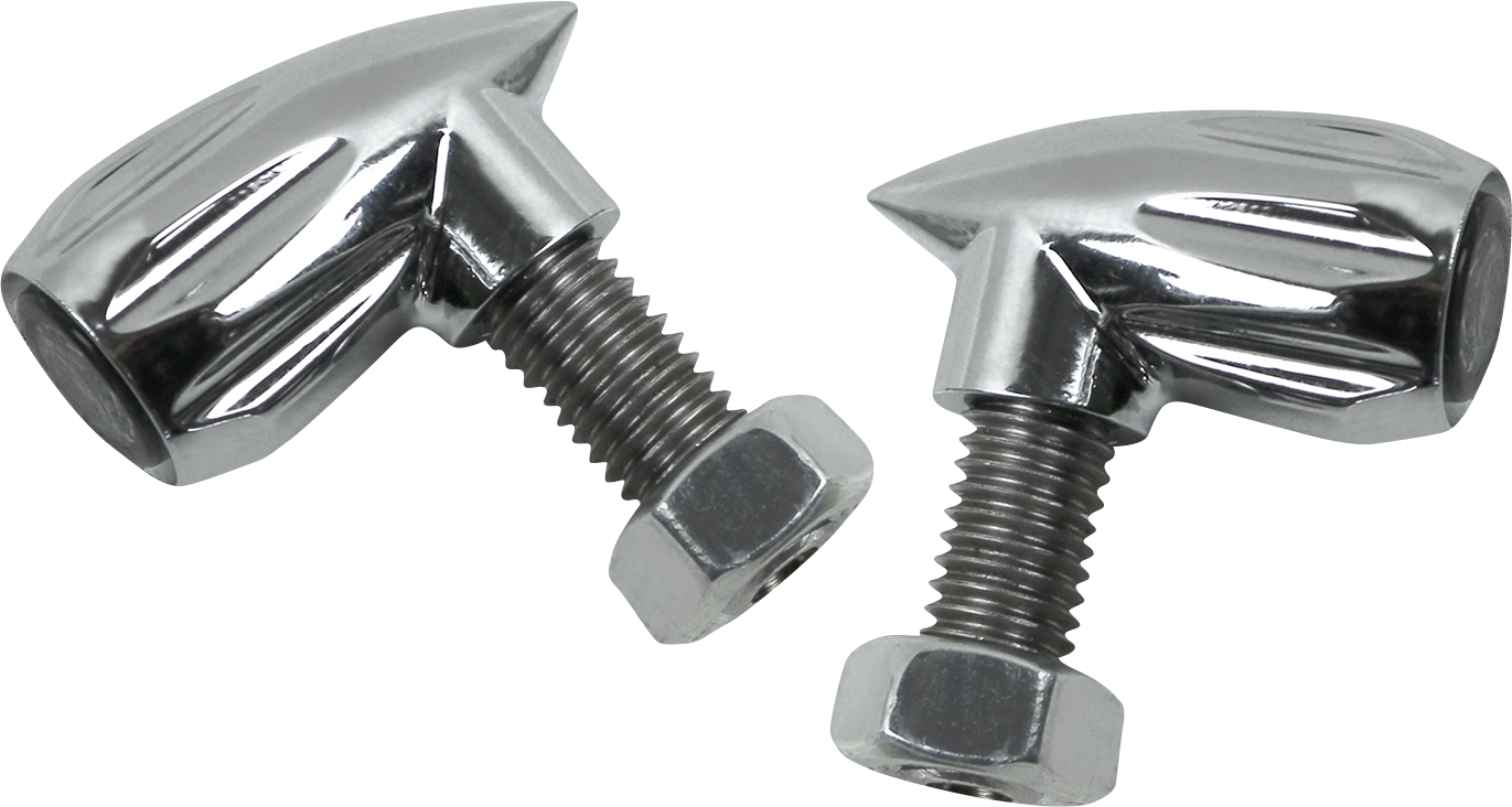KODLIN MOTORCYCLE 3-1 Bullet Rear Indicator Lights - Grooved - Chrome K68462