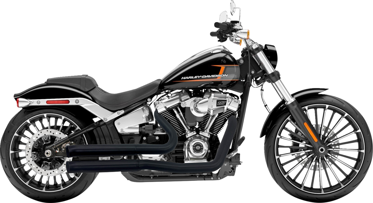 BASSANI XHAUST Pro Street Exhaust - Black - '18+ Softail 1S34DB