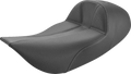 SADDLEMEN Dominator Solo Seat - Extended Reach - Stitched - Black w/ Gray Stitching - FLHR/FLHX '97-'07 897-06-0042