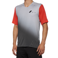 100% Celium Jersey - Short-Sleeve - Gray/Racer Red - Small 40011-00010
