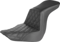 SADDLEMEN Step-Up Seat - Front Lattice Stitch - Black 818-29-192