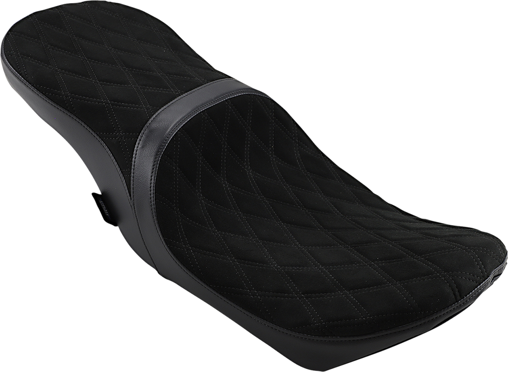 DRAG SPECIALTIES Low Touring Seat - Diamond - Yaffe Tanks - FL '08-'22 0801-1070