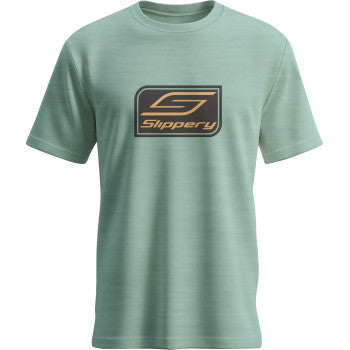 SLIPPERY Crest T-Shirt - Heather Dusty Sage - XL 3030-25340