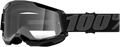 100% Strata 2 Goggles - Black - Clear 50027-00001