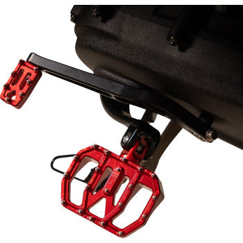 THRASHIN SUPPLY CO. Mini Aggressor Floorboards - Red - Rear TSC-2031-2-D
