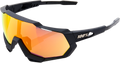 100% Speedtrap Sunglasses - Black - Red 60012-00004