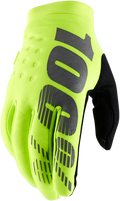 100% Brisker Gloves - Fluo Yellow - Small 10003-00015