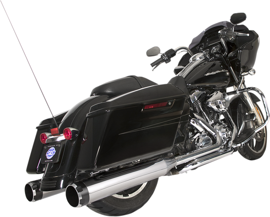 S&S CYCLE El Dorado Dual Exhaust System - Chrome - Black Thruster 550-0677B