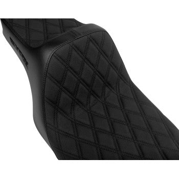 SLYFOX High Noon Seat - Double Diamond - Black Logo - Black Stitch - FLH/FLT '97-'07 4702C-SlyFox