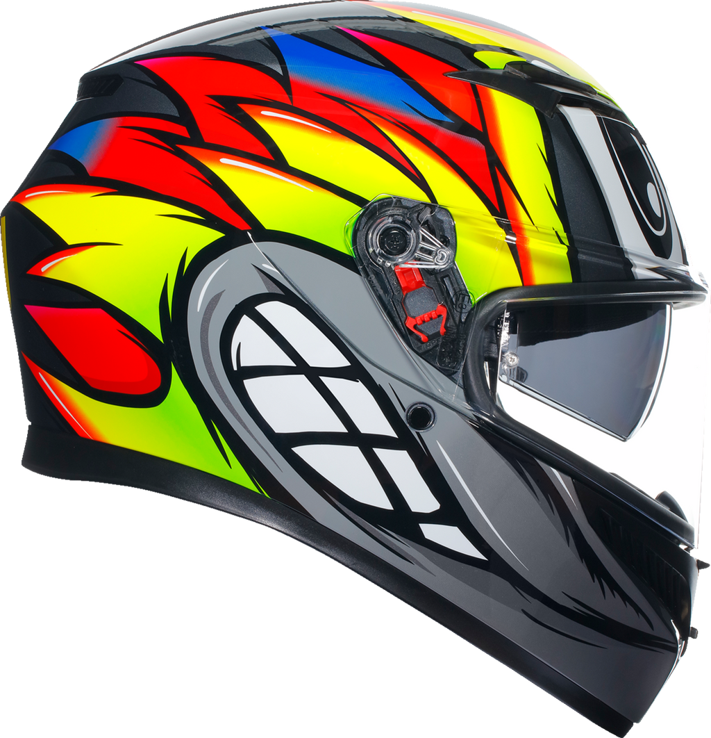 AGV K3 Helmet - Birdy 2.0 - Gray/Yellow/Red - Small 2118381004012S