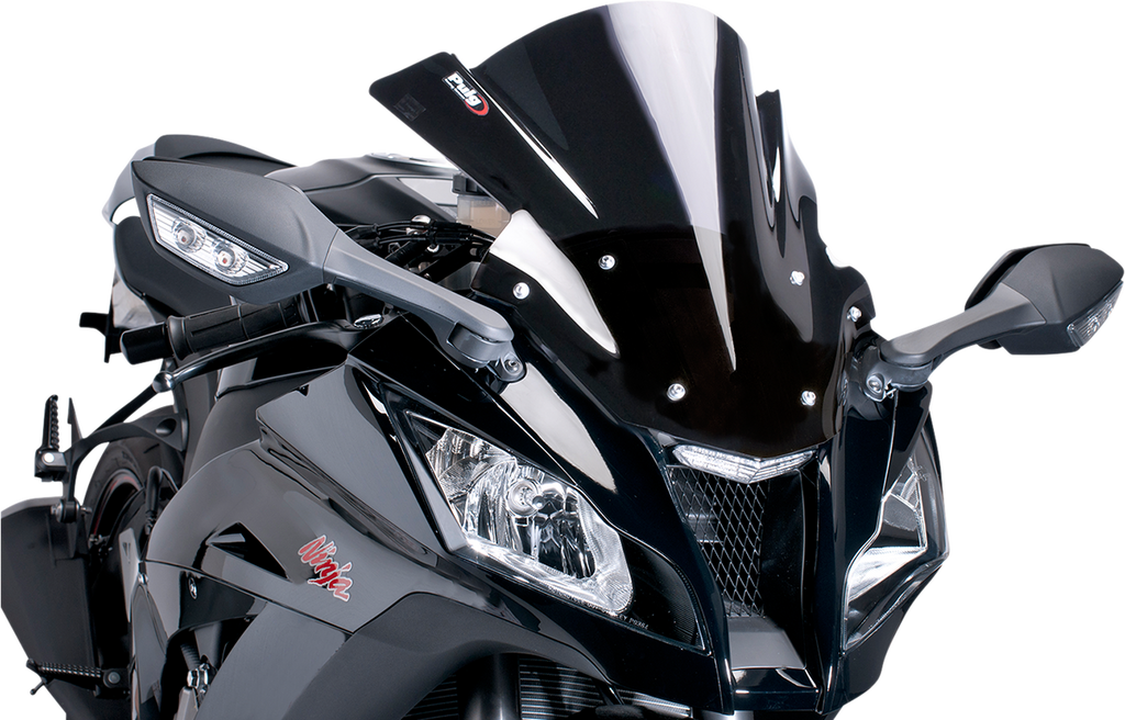 PUIG HI-TECH PARTS Race Windscreen - Black - ZX10R 5603N