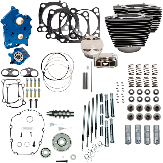 S&S CYCLE Power Pack - GearDrive with Highlighted Fins - Water Cooled - M8 NOT RECOMMENDED F/TRIKES 310-1102A