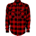 GERBING HEATED CLOTHING 7 V Battery Heated Flannel Shirt - Red/Black - Medium GER7VFS-RB-M