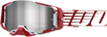100% Armega Goggles - Oversized Deep Red - Flash Silver 50005-00009