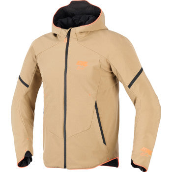 ALPINESTARS Aeroshell Waterproof Jacket - Dark Khaki/Black/Orange Fluo - 2XL 3200226-8038-2X