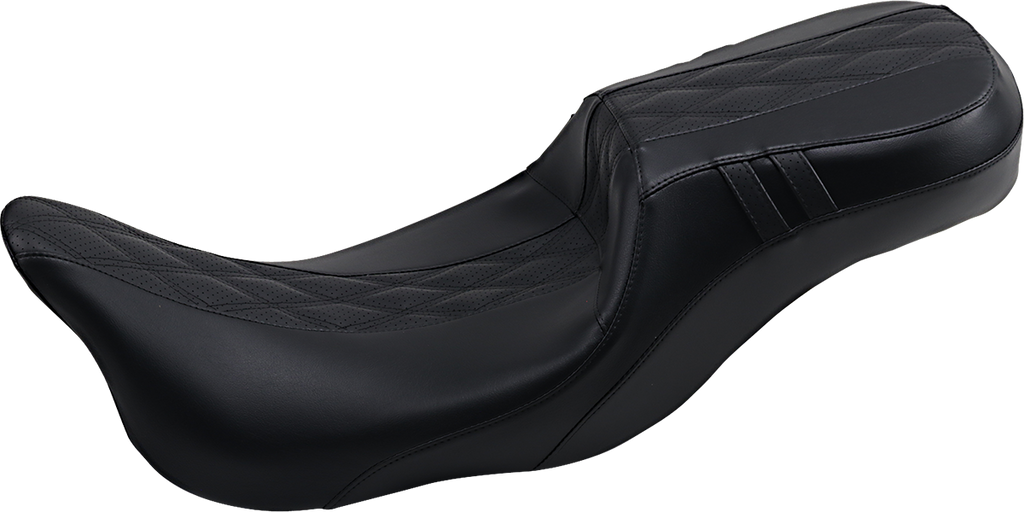 LE PERA Outcast Daddy Long Legs Seat - 2-Up - Without Backrest - Black W/Black Double Diamond Inlay LK-997DLGT2