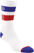 100% Flow Performance Socks - White - Large/XL 20049-00005