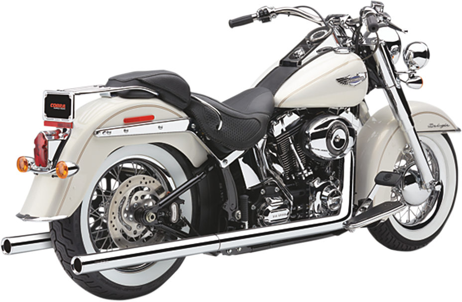 COBRA True Dual Exhaust - Billet Tip - 97-06 Softail 6984