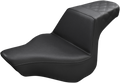 SADDLEMEN Step-Up Seat - Rear Lattice Stitch - Black - FXSB 813-27-173