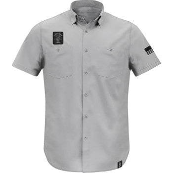 American Biker Biker Sam Lightweight Shirt - Gray/Black - XL ABBSAM11ST74GYXR