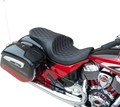 DRAG SPECIALTIES Low Profile Touring Seat - Double Diamond - Silver Stitch - Solar Refelctive - '14-'22 Indian 0810-2275