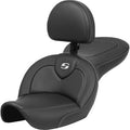 SADDLEMEN Roadsofa™ Seat - with Backrest - Carbon Fiber - FXDWG '96-'23 896-05-185BR