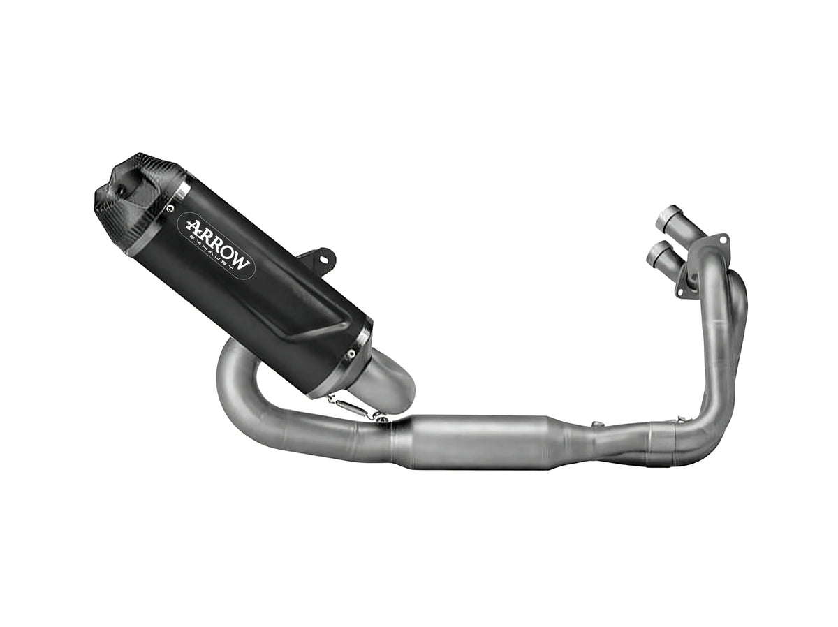 Arrow  Kawasaki Ninja 650/Z650 '23/24 E5+ Full System With Icon Aluminium Dark Silencer - 77501akn