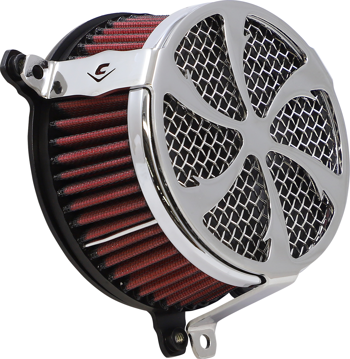 COBRA Air Filter - Swept - Chrome 606-0100-01-SB