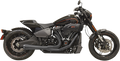 BASSANI XHAUST 2-into-1 Road Rage Exhaust System - Black  Softail Fat Boy 2018-2021  1S94RB