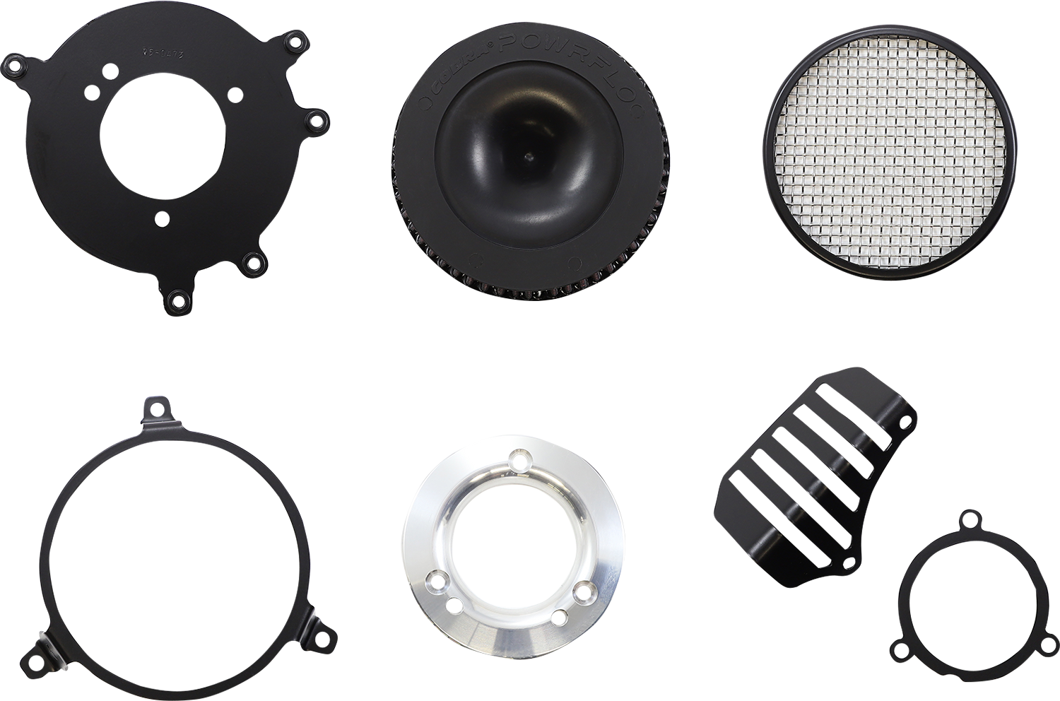 COBRA Air Filter - Plain - Black for Harley-Davidson 2017-2022 606-0101-03B-SB