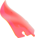 KLOCK WERKS Kolor Flare™ Windshield - 6.5" - Pink Ice - FLH KWW-01-0645