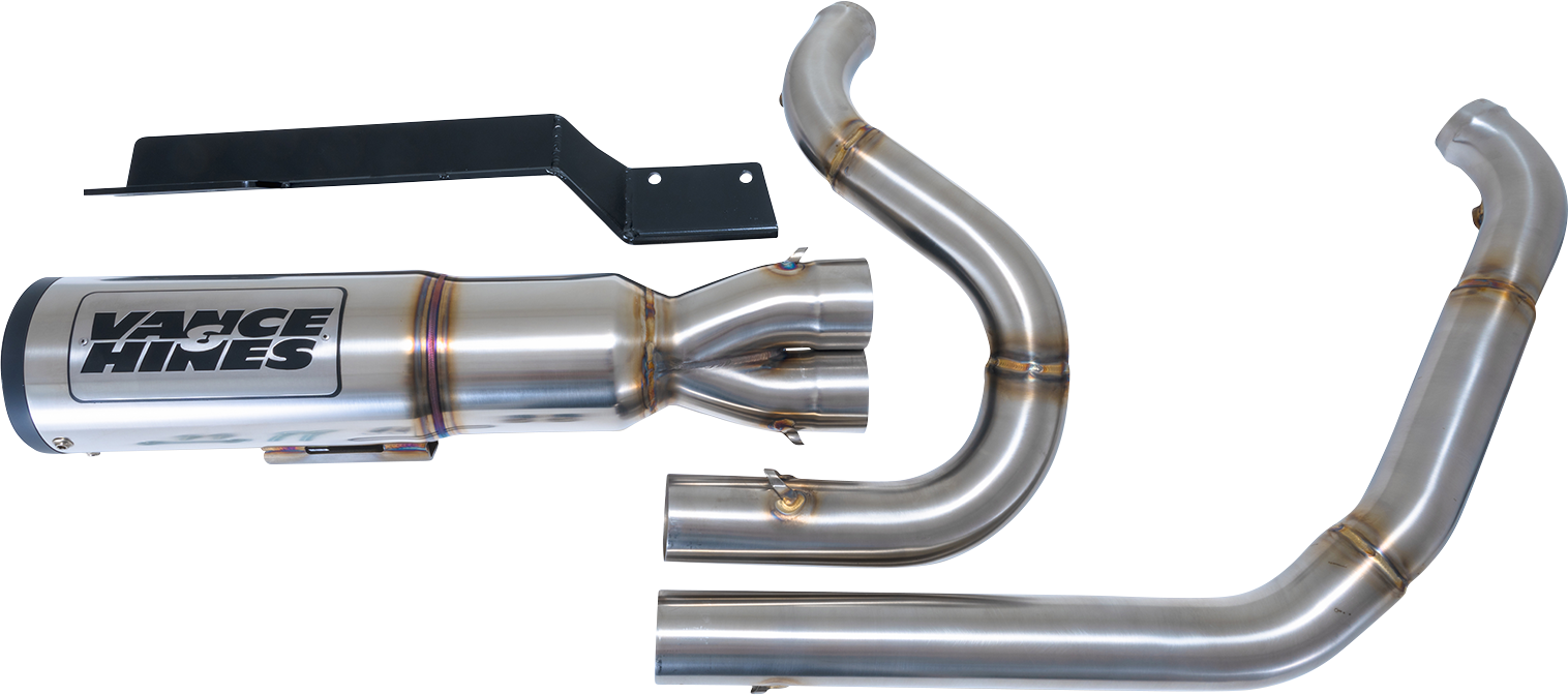 VANCE & HINES Hi-Output RR Exhaust System - Brushed  Glide  FLTRXST 2017-2024  27321