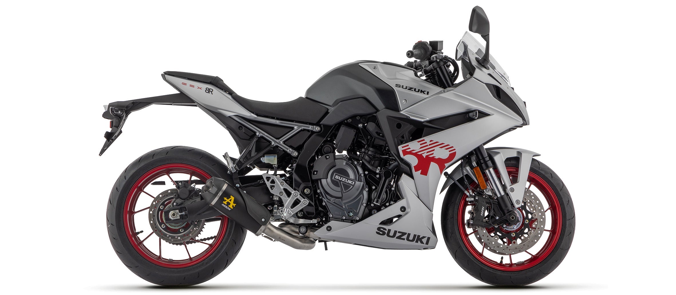 71979PKN Arrow Works HOMOLOGATED NICHROM "DARK" full system with Catalytic converter  SUZUKI GSX-8S /R 2022-2025