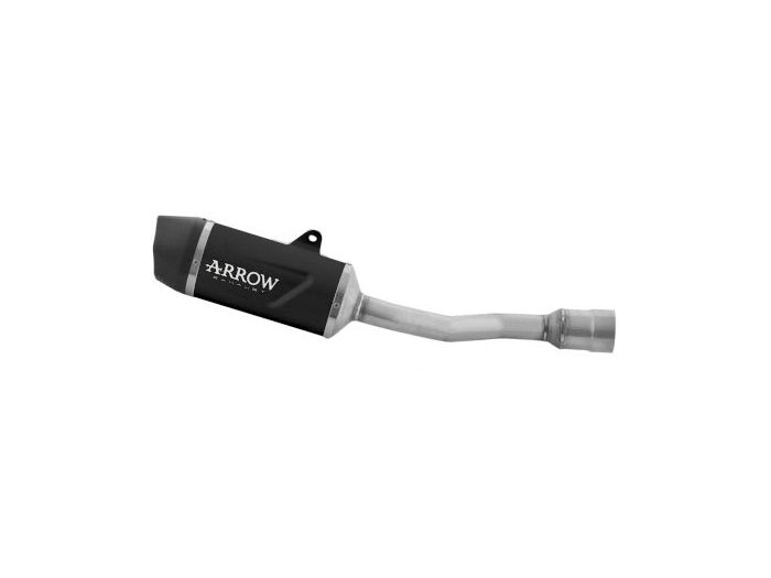 71972AKN Arrow Exhaust slip on INDY EVO ALUMINIUM "DARK-CARBON END CAP for KTM DUKE 390 2024 - 2025
