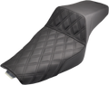 SADDLEMEN Step-Up Seat - Front Lattice Stitch - Black - XL 807-11-172