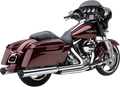 COBRA Tri Flo Mufflers for '95-'16 Bagger - Chrome/Black 6212CB
