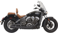BASSANI XHAUST 2:1 Exhaust - Black - Short -Indian  Scout 2015-2021 8S12JB